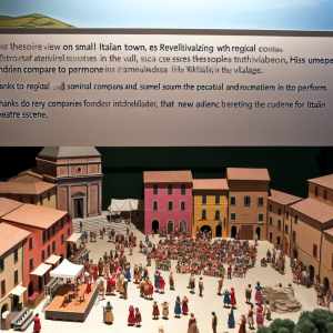 Piccoli comuni italiani rilanciano la cultura con festival teatrali e rassegne estive nei borghi. Grazie a fondi regionali, anche compagnie indipendenti trovano spazi per esibirsi, avvicinando nuovi pubblici alla scena teatrale italiana.